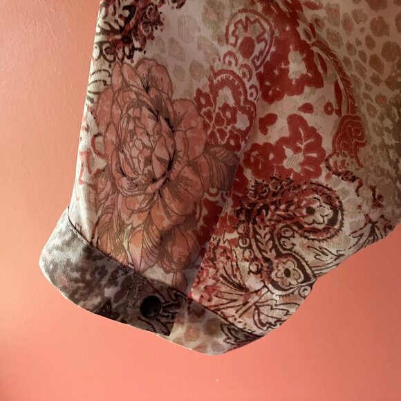 Soft Coral & Taupe Top - Picture 3 of 6